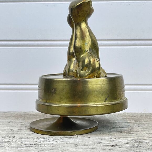 Vintage Siamese Cats Brass Music Box | It’s a Small World - Picture 4 of 10